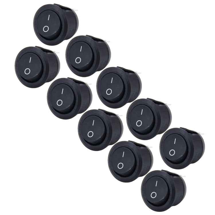 10 PCS Car Auto Universal DIY 3 Pin Round Cap OFF- ON Push Button