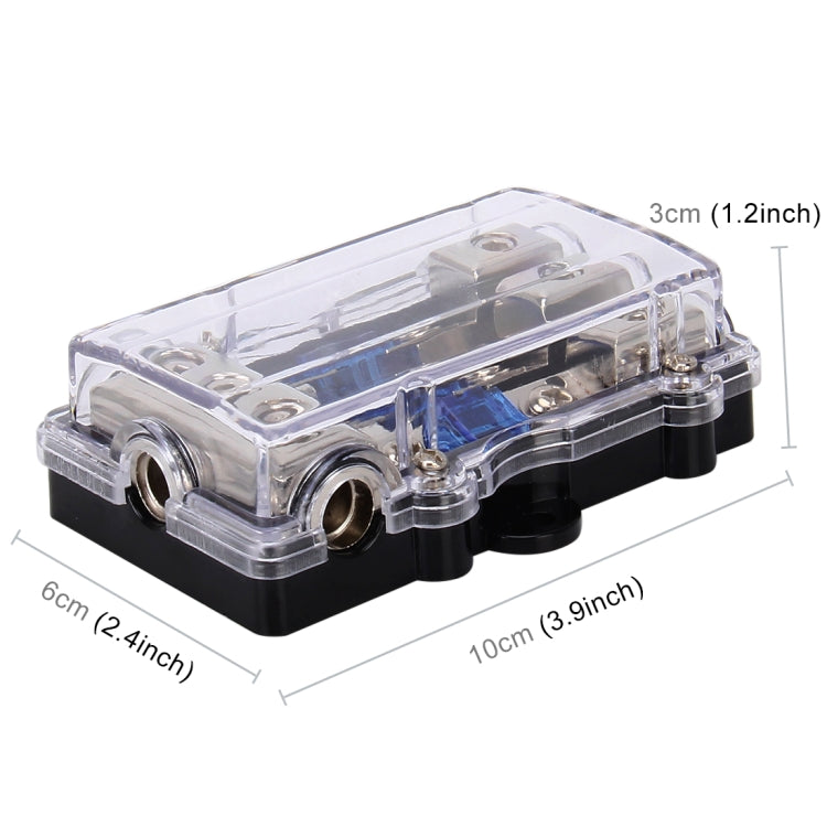 Car Auto 60A 1 in 3 Ways Glass Fuse Holder Blade Fuse Holder for Car Audio Amplifier