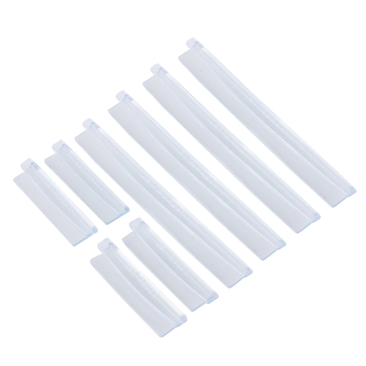 FR JG-031 8 PCS Rubber Car Side Door Edge Protection Guards Cover Trims Stickers, Transparent, White, Black
