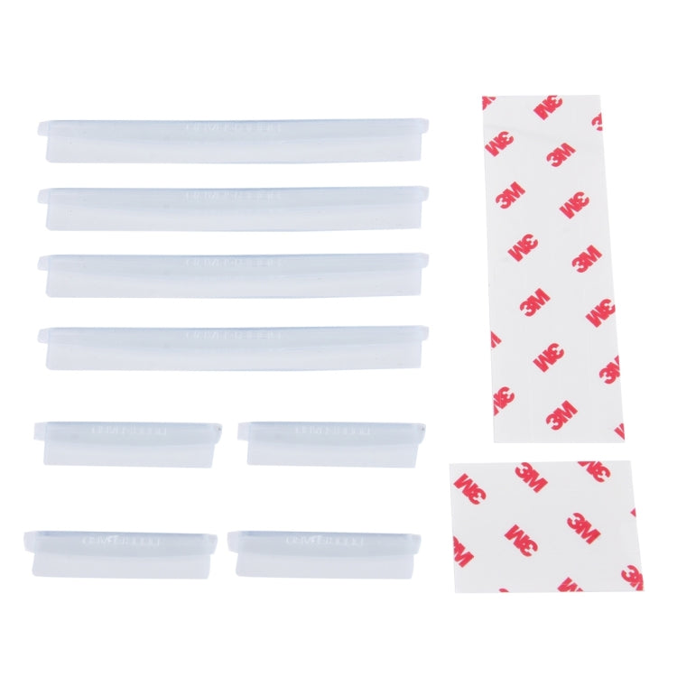 FR JG-031 8 PCS Rubber Car Side Door Edge Protection Guards Cover Trims Stickers, Transparent, White, Black