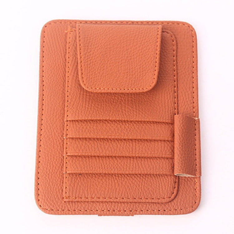 Multi-functional Auto Car Sun Visor Sunglass Holder Card Bill Ticket Storage Holder Pouch Bag