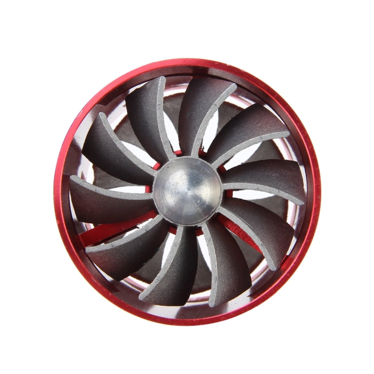 F1-Z Car Stainless Universal Supercharger Dual Double Turbine Air Intake Fuel Saver Turbo Turboing Charger Fan Set kit