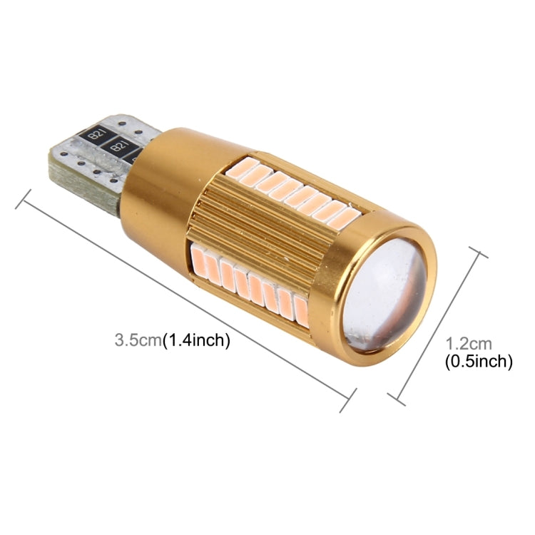 2 PCS T10 2W 180 LM 5500K Constant Current Car Clearance Light with 38 SMD-3014 Lamps, DC 12-16V