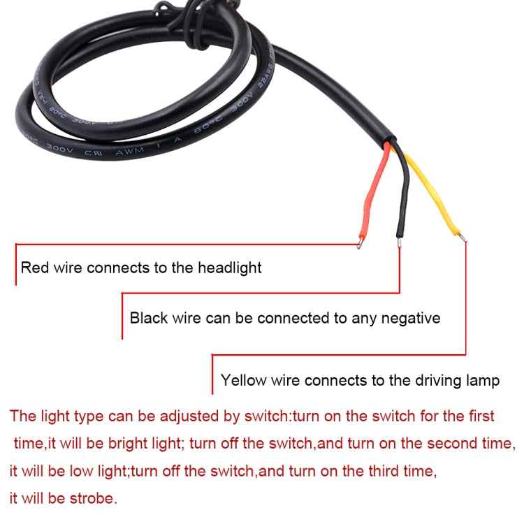 Motorcycle 30W DC 12V-85V LED Headlight Lens Built-in Whirlwind Double Aperture Angle Eyes + Devil Eye