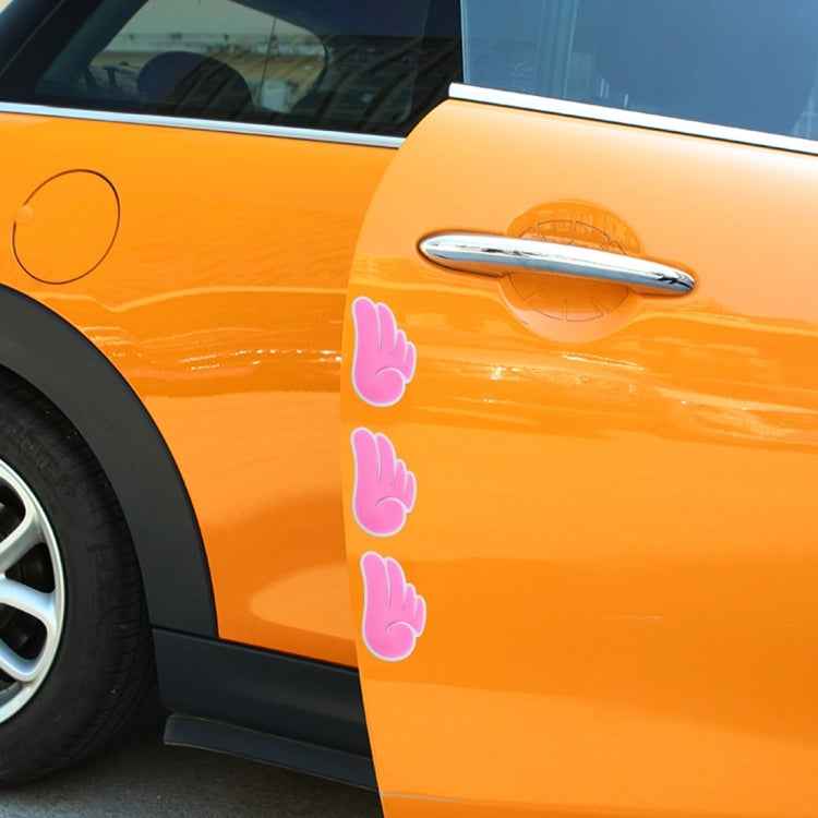 4 PCS Angel Wing Shape Cartoon Style PVC Car Auto Protection Anti-scratch Door Guard Decorative Sticker