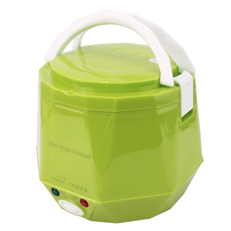 OUSHIBA Car Auto C3 Mini Multi-function Rice Cooker 12V 1.3L Volume for Rice Soup Noodles Vegetable Dessert, Green, White