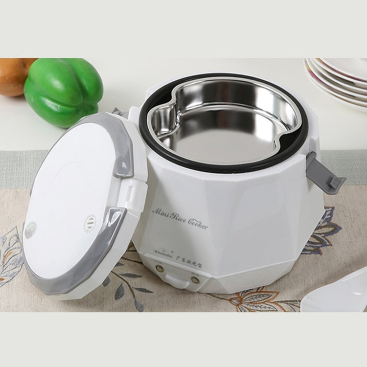 OUSHIBA Car Auto C3 Mini Multi-function Rice Cooker 12V 1.3L Volume for Rice Soup Noodles Vegetable Dessert, Green, White