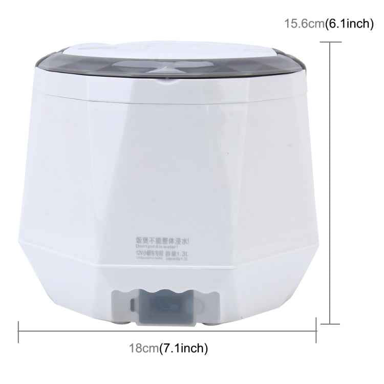 OUSHIBA Car Auto C3 Mini Multi-function Rice Cooker 12V 1.3L Volume for Rice Soup Noodles Vegetable Dessert