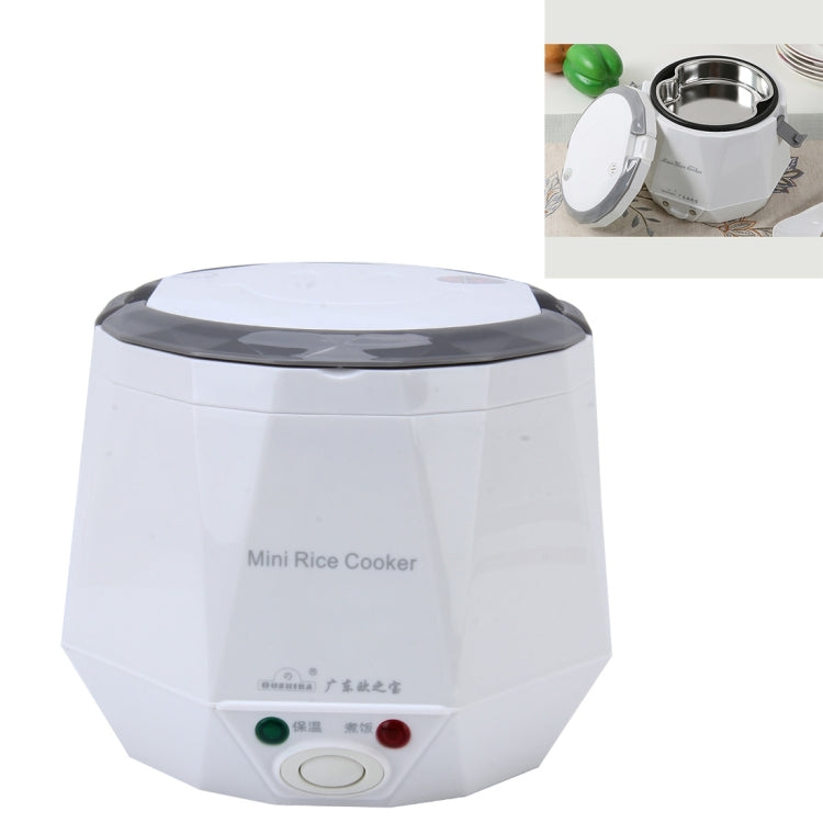 OUSHIBA Car Auto C3 Mini Multi-function Rice Cooker 12V 1.3L Volume for Rice Soup Noodles Vegetable Dessert, Green, White