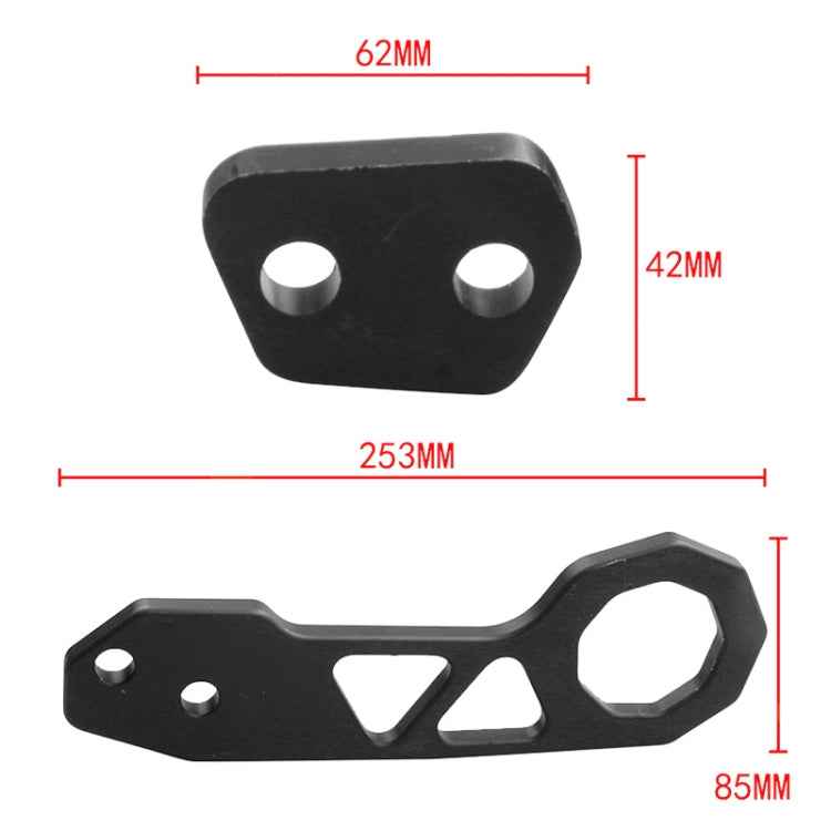 Aluminum Alloy Rear Tow Towing Hook Trailer Ring for Universal Car Auto with 2 x Screw Holes