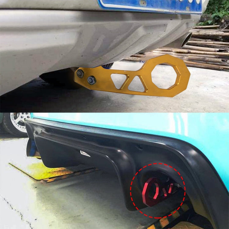Aluminum Alloy Rear Tow Towing Hook Trailer Ring for Universal Car Auto with 2 x Screw Holes