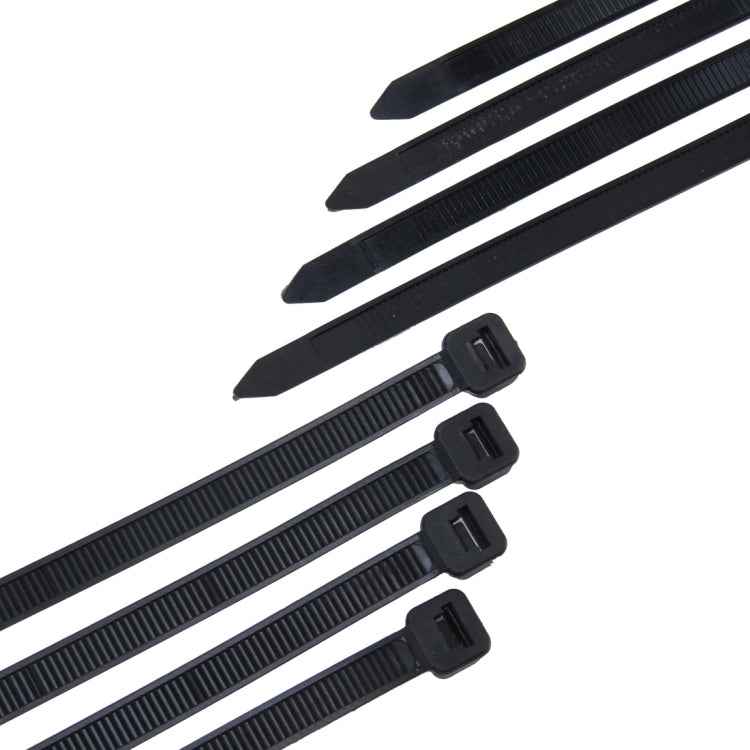 100pcs /Pack 8mm*200mm Nylon Cable Ties, 8mm*200mm Black