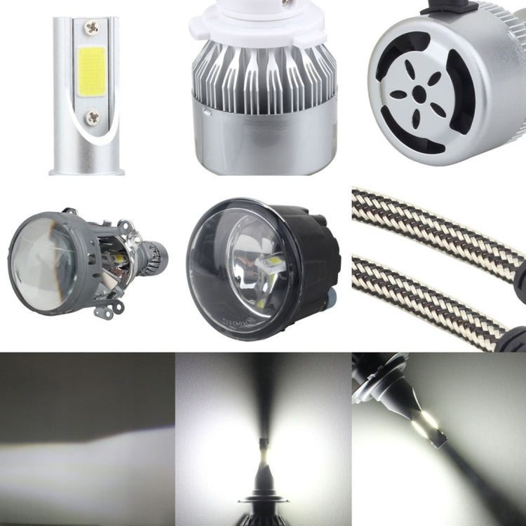 2 PCS  H1 18W 1800 LM 8000K IP68 Canbus Constant Current Car LED Headlight with 2 COB Lamps, DC 9-36V
