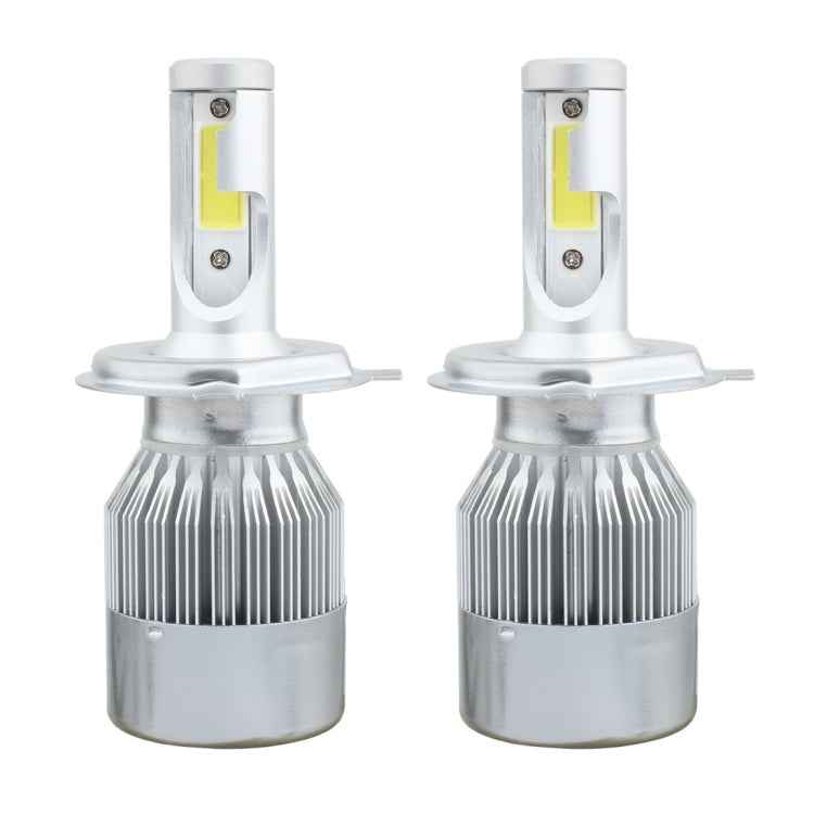 2 PCS  H4 18W 1800 LM 6000K IP68 Canbus Constant Current Car LED Headlight with 2 COB Lamps, DC 9-36V