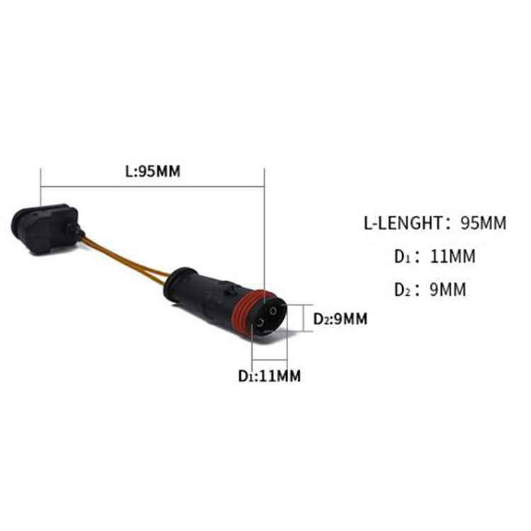 2 PCS Car Front Rear Brake Pad Sensor Cable 1645401017 2205401517 for Mercedes-Benz W164 2005-2010 / W166 2011-