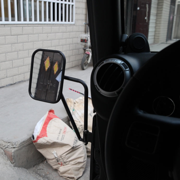 2 PCS Car Door Off Side View Mirror Rectangular Reversing Mirrors for Jeep Wrangler JL 2018, For Jeep Wrangler JL 2018