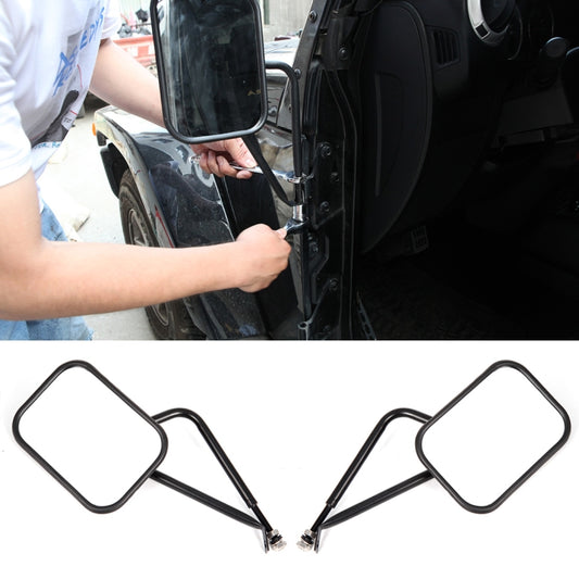 2 PCS Car Door Off Side View Mirror Rectangular Reversing Mirrors for Jeep Wrangler JK 2007-2017, For Jeep Wrangler JK 2007-2017