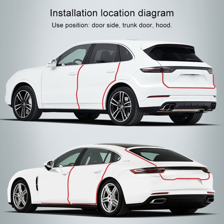 Universal Car Door Invisible Anti-collision Strip Protection Guards Trims Stickers Tape, Size: 2cm x 5m
