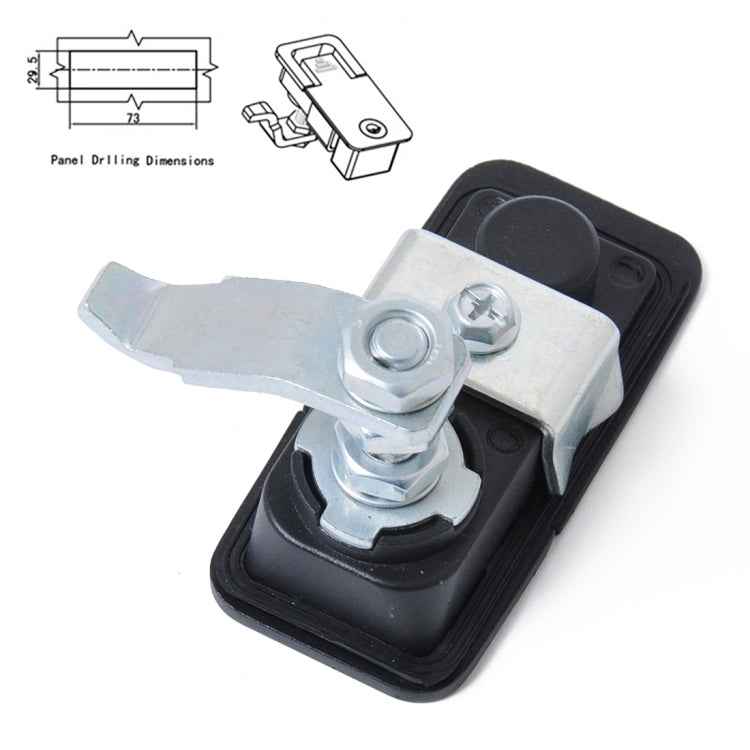 Adjustable Black Paddle Entry Door Latch & Keys Tool Box Lock for Trailer / Yacht / Truck