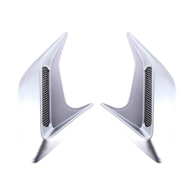 2PCS Plastic Decorative Air Flow Intake Turbo Bonnet Hood Side Vent Grille Cover With Self-adhesive Sticker