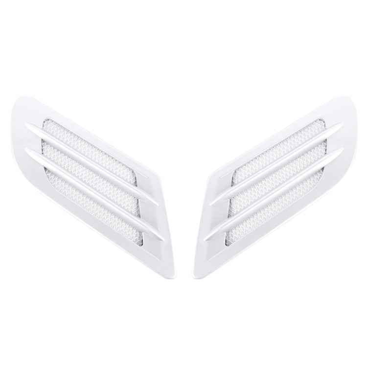 2 PCS Euro Style Metal Decorative Air Flow Intake Turbo Bonnet Hood Side Vent Grille Cover with Self-adhesive Sticker