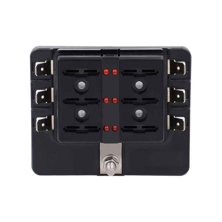 1 in 6 Out Fuse Box PC Terminal Block Fuse Holder Kits with LED Warning Indicator for Auto Car Truck Boat