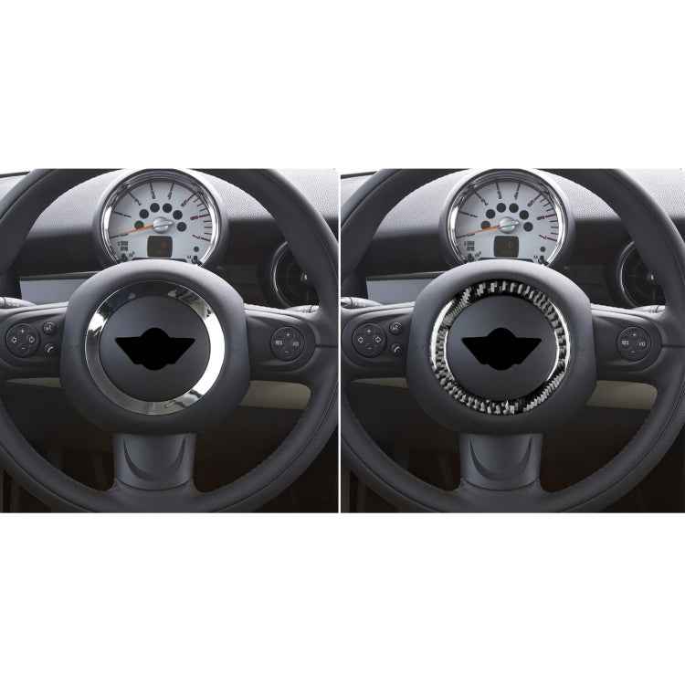 Car Steering Wheel R Chassis Carbon Fiber Decorative Sticker for BMW MINI R55 / R56 / Countryman R60 / Paceman R61