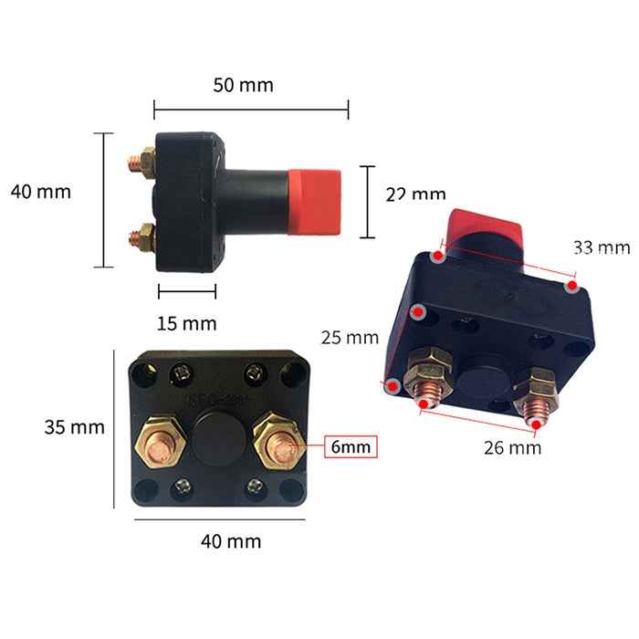 Car Motorcycles Battery Selector Isolator Disconnect Rotary Switch Cut
