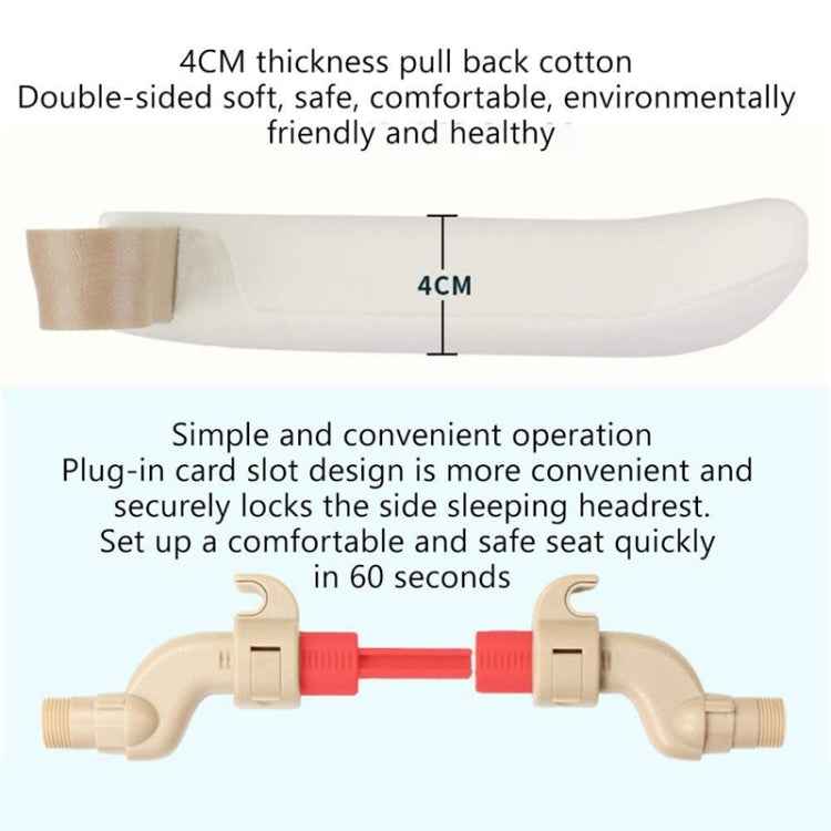 Car Seat Headrest Car Neck Pillow Sleep Side Headrest for Children and Adults