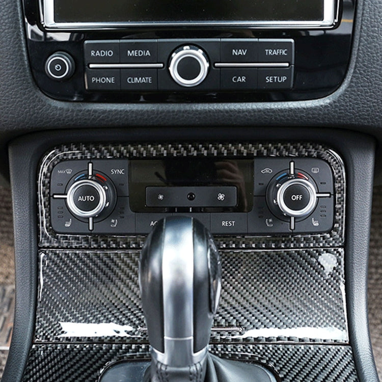 Car Carbon Fiber Air Conditioning Panel Decorative Sticker for Volkswagen Touareg