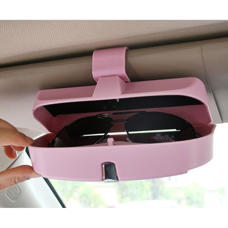 Car Multi-functional Glasses Case Sunglasses Box with Card Slot, Flat Style, Flat Style (Pink), Flat Style (Grey), Flat Style (Beige), Flat Style (Black)