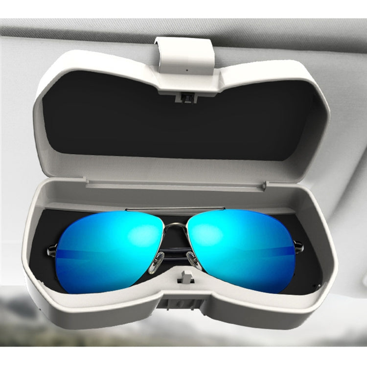 Car Multi-functional Glasses Case Sunglasses Storage Holder with Card Slot, Diamond Style