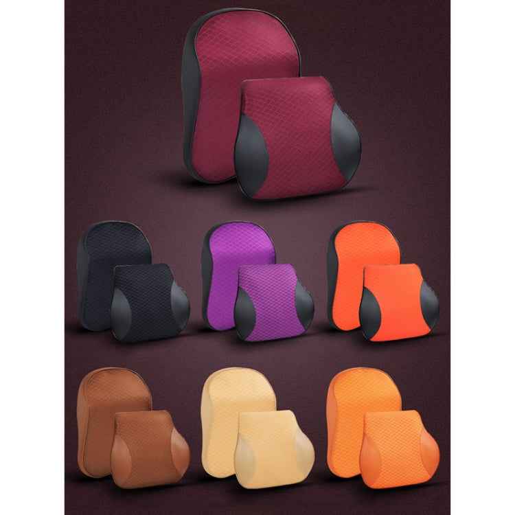 Four Seasons Breathable Memory Foam Car Neck Pillow Polyester Headrest