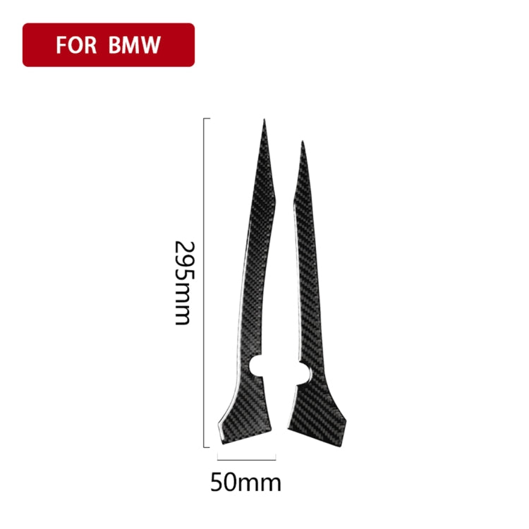 2 PCS Car Carbon Fiber Rearview Mirror Bumper Strip Decorative Sticker for BMW G30 (2018-2019) / G11 (2016-2019), Left Drive with Camera