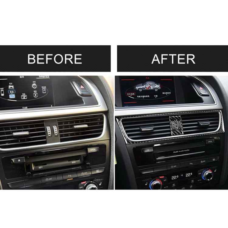 2 in 1 Car Carbon Fiber Air Conditioning Air Outlet Frame Decorative Sticker for Audi A4 B8 2009-2016 / A5 2008-2017 / Q5 2009-2017&#8203;, Left Drive
