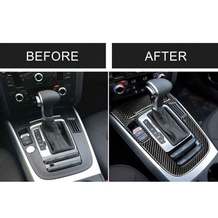 Car Carbon Fiber Gear Position Panel Decorative Sticker for Audi 2010-2018 Q5 / 2009-2016 A4L / 2009-2016 A5, Gear Position (A)