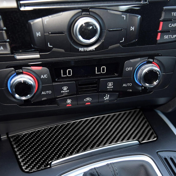 Car Carbon Fiber Storage Cigarette Lighter Panel Decorative Sticker for Audi 2010-2018 Q5 / 2009-2016 A4L / 2009-2016 A5