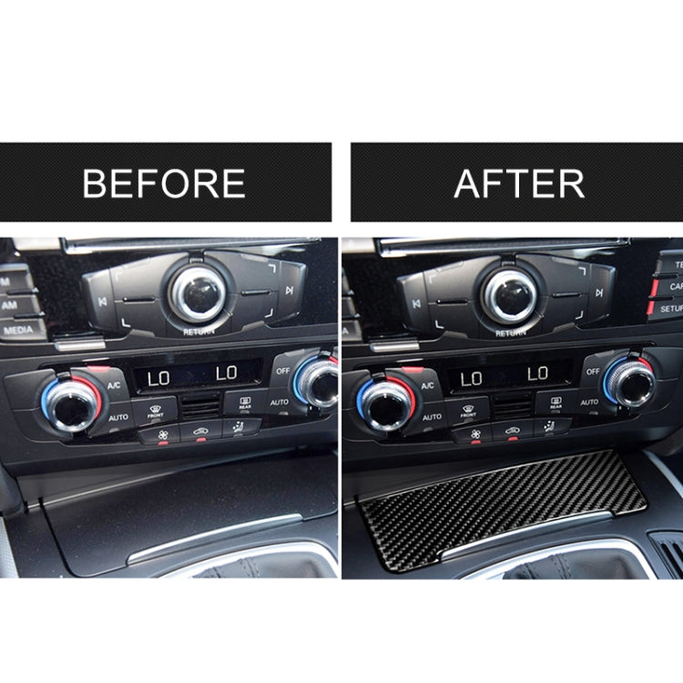 Car Carbon Fiber Storage Cigarette Lighter Panel Decorative Sticker for Audi 2010-2018 Q5 / 2009-2016 A4L / 2009-2016 A5
