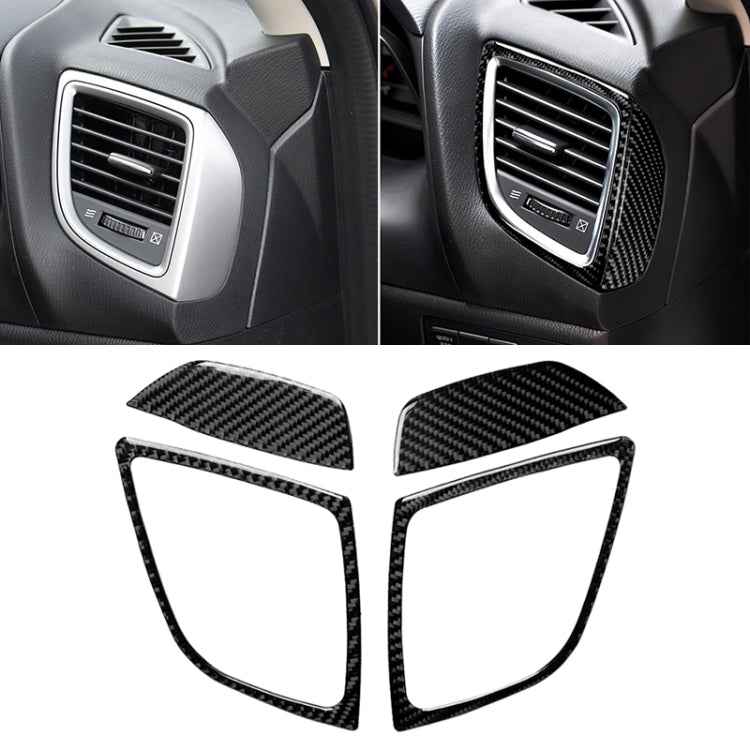 Car Carbon Fiber Right and Left Air Outlet Decorative Sticker for Mazda Axela 2014 / 2017-2018