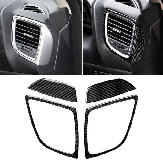 Car Carbon Fiber Right and Left Air Outlet Decorative Sticker for Mazda Axela 2014 / 2017-2018