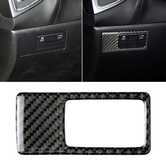 Car Carbon Fiber Headlight Adjustment Frame Decorative Sticker for Mazda Axela 2014 / 2017-2018, Left Drive