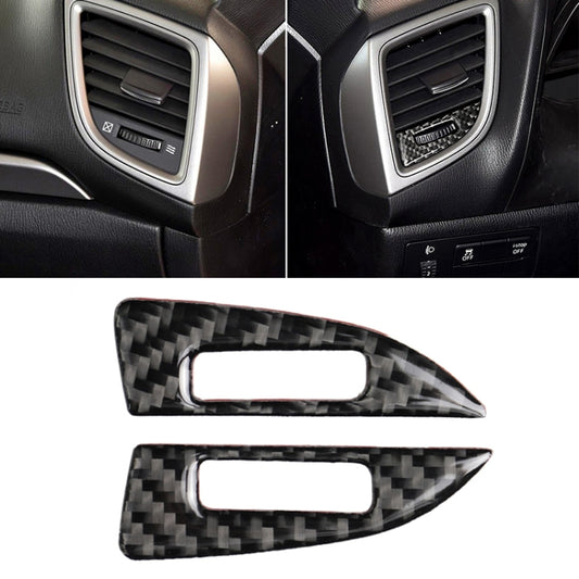 Car Carbon Fiber Air Conditioning Air Outlet Adjustment Frame Decorative Sticker for Mazda Axela 2014 / 2017-2018