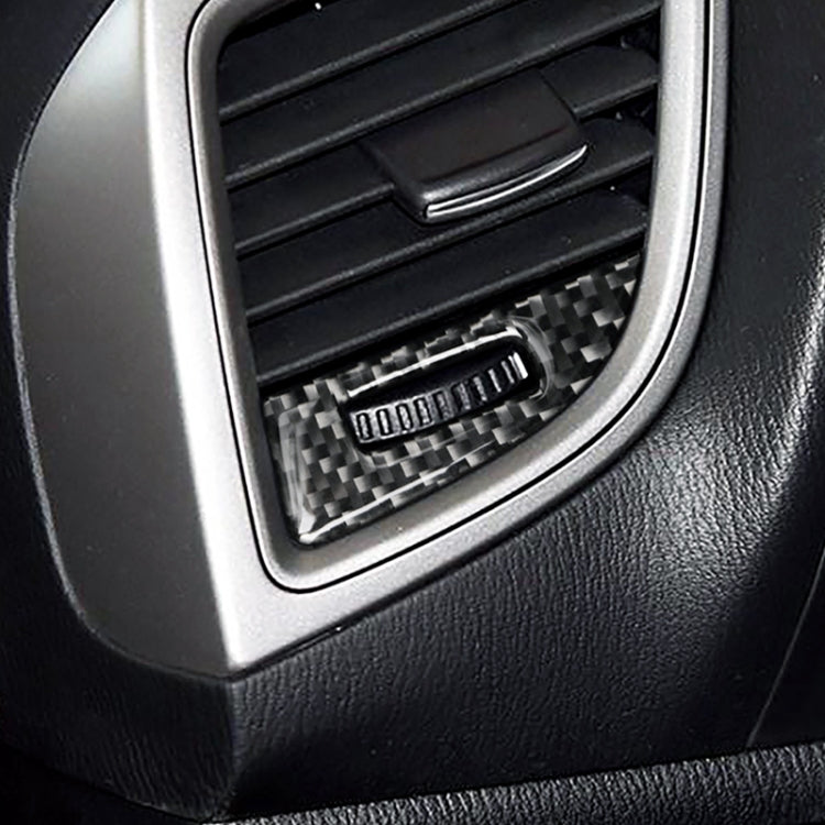 Car Carbon Fiber Air Conditioning Air Outlet Adjustment Frame Decorative Sticker for Mazda Axela 2014 / 2017-2018