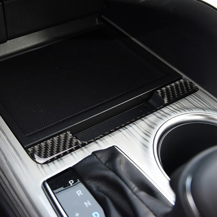 Car Carbon Fiber Storage Box Frame Decorative Sticker for Toyota Eighth Generation Camry 2018-2019