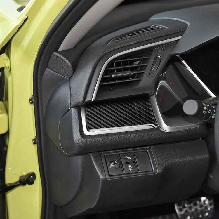 Car Carbon Fiber Central Control Left Stripe Decorative Sticker for Honda Tenth Generation Civic 2016-2019, Left Drive