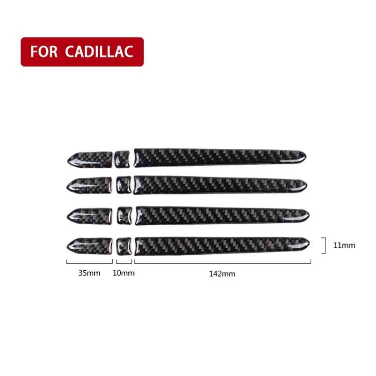 Car Carbon Fiber Outside Door Handle Decorative Sticker for Cadillac XT5 2016-2017