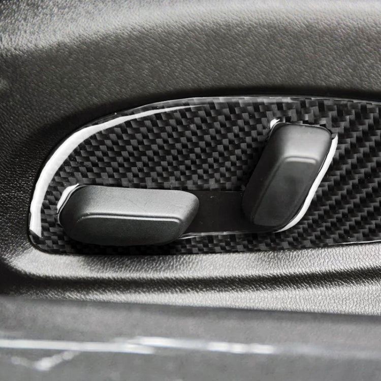 2 PCS Car Carbon Fiber Seat Adjustment Panel Decorative Sticker for Chevrolet Camaro 2017-2019