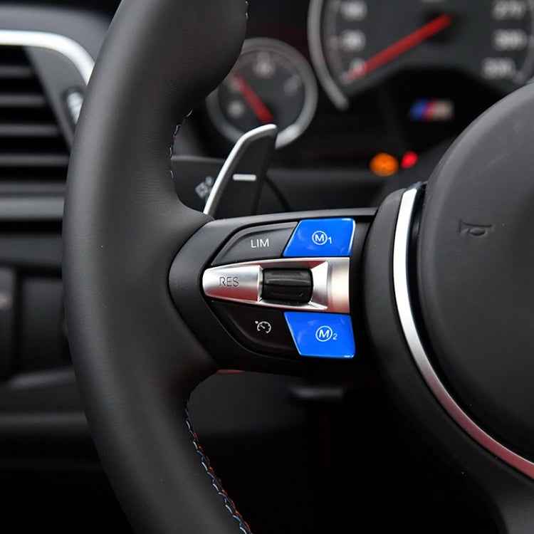 Sports Steering Wheel M1+M2 Fashion Button Switch Trim Cover for BMW F30 F34 F15 F16 2014-2018