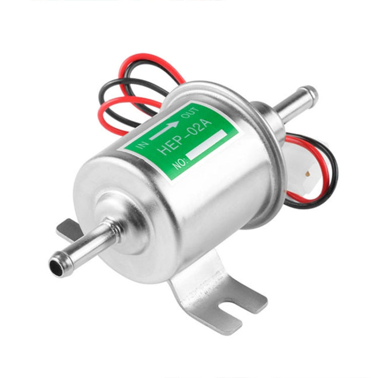 HEP-02A Universal Car 24V Fuel Pump Inline Low Pressure Electric Fuel Pump, 24V (Silver)