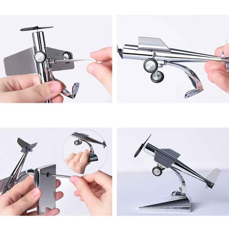Car Interior Decoration Accessories Aircraft Model Ornaments Propeller Rotating Solar Energy Ornament